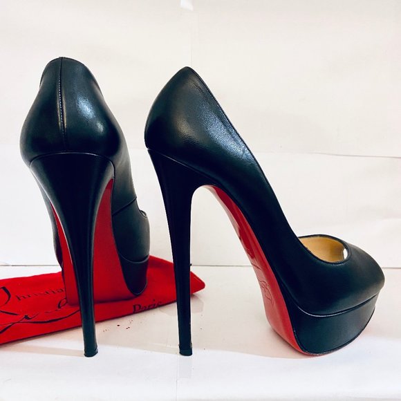 Christian Louboutin Shoes - ❌SOLD❌Louboutin LADY PEEP 150 Black Leather Pump